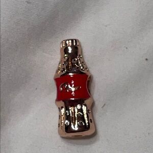 Pandora Coca-Cola Gold-Tone Bottle Charm with Red Accent